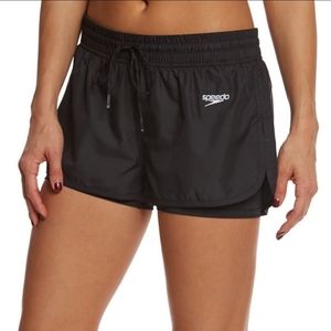 Speedo black athletic shorts women’s 10 hydro valley